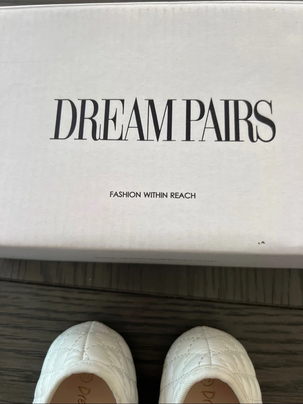 Kids Dream Pairs Cream Quilted Ballet Flats with Bow